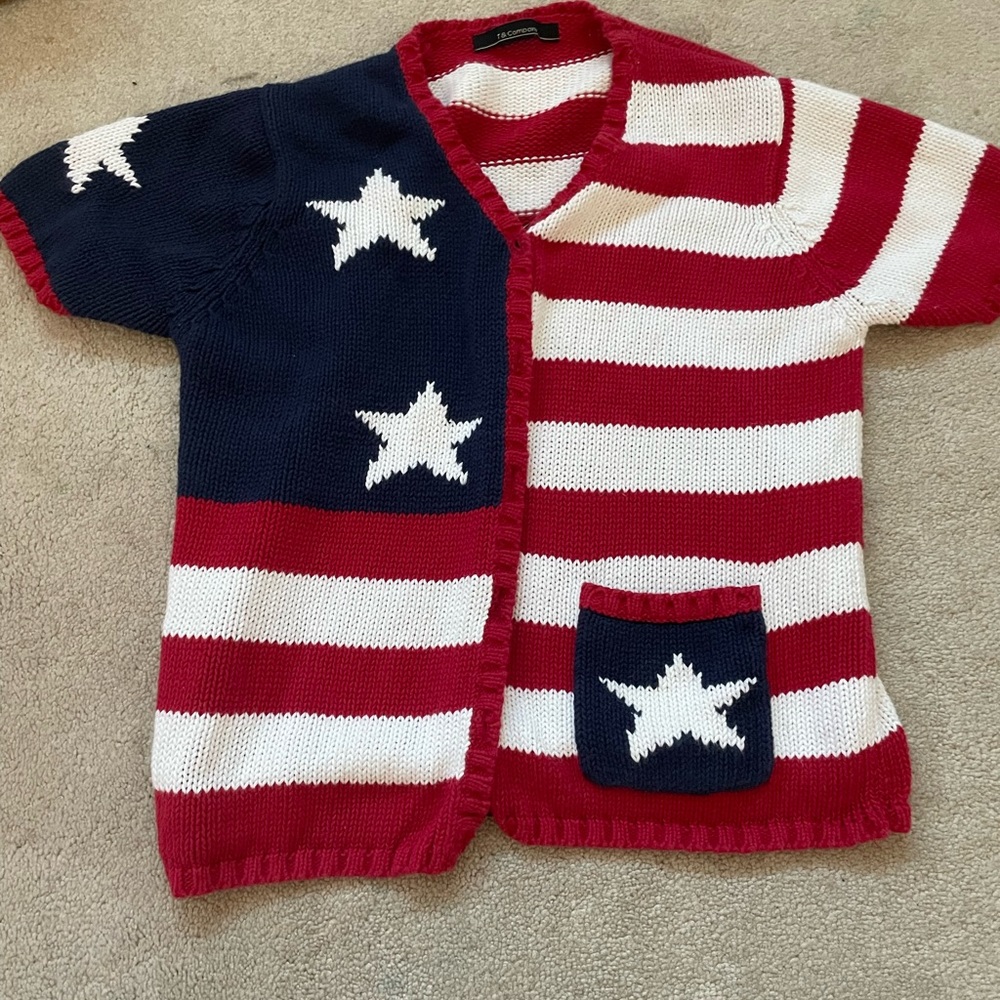 american flag jacket with a pocket